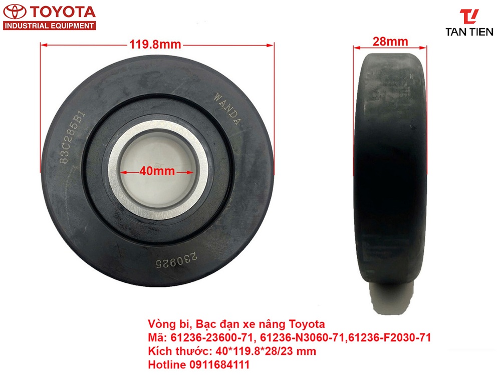 Vòng Bi Xe Nâng Toyota 61236-23600-71